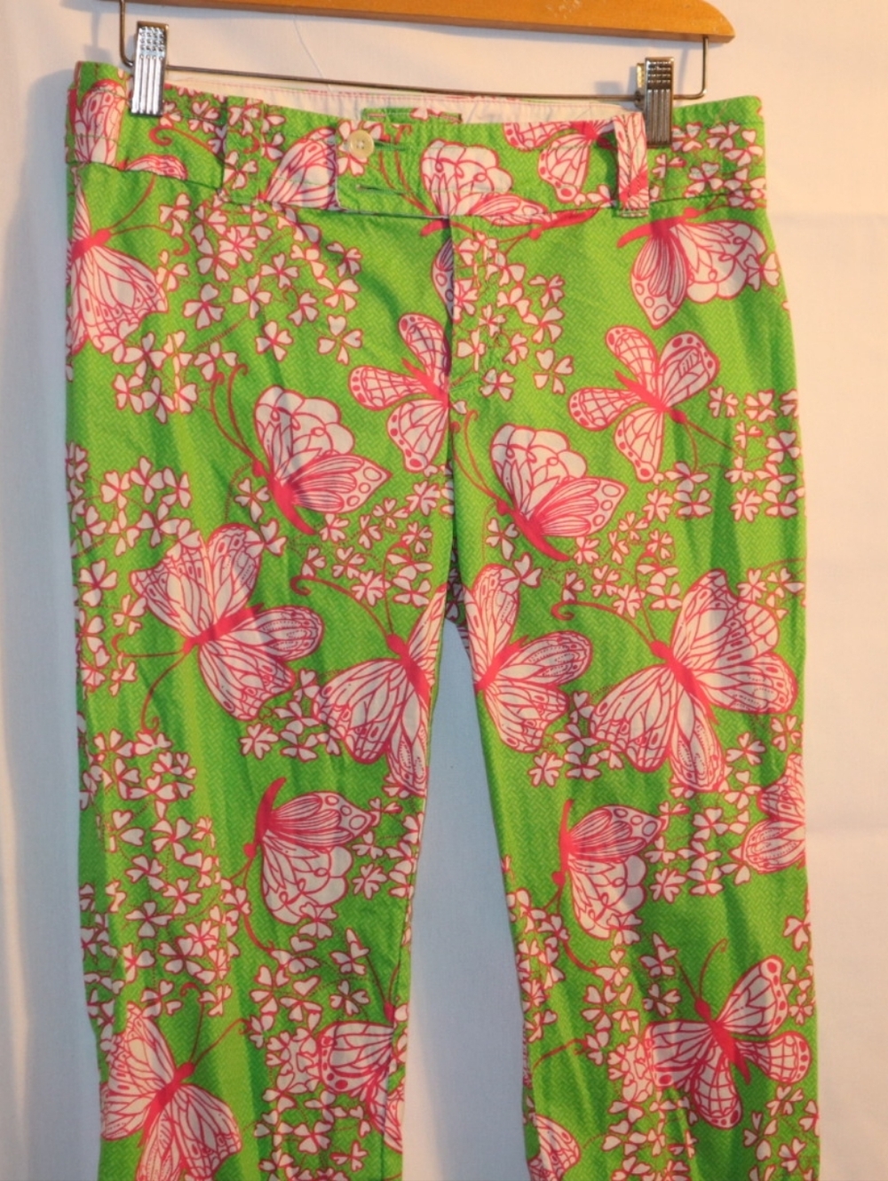 Lilly Pulitzer "Dream Weaver" print or butterfly print cropped pants . Size 4 - Picture 8 of 11